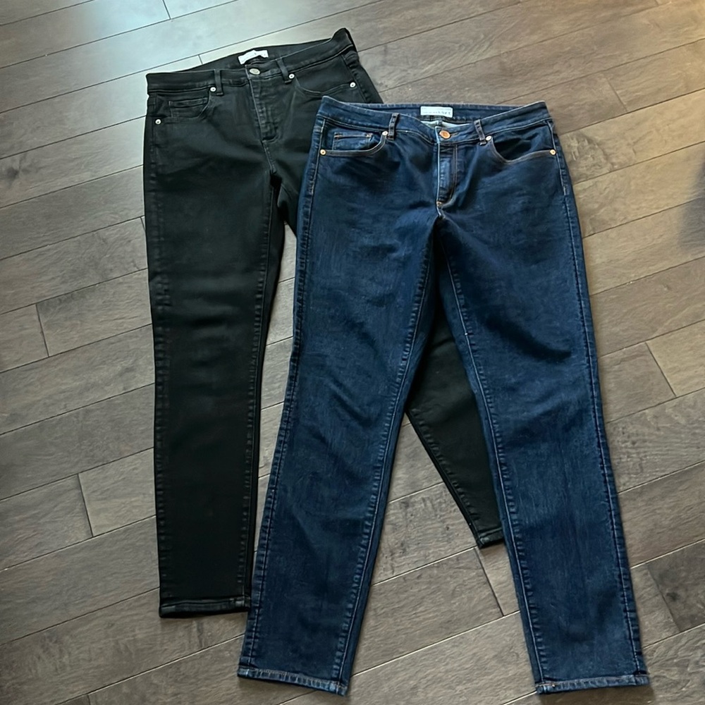 Loft Jeans bundle 2 pairs Curvy Skinny denim black size 8